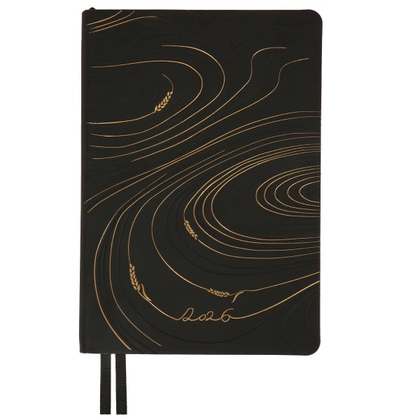 Щоденник-діловий записник А5 Leo Planner датований 2026 "Enigma", м'який, чорний, 368 с, 252700