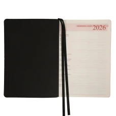 Щоденник-діловий записник А5 Leo Planner датований 2026 "Enigma", м'який, чорний, 368 с, 252700
