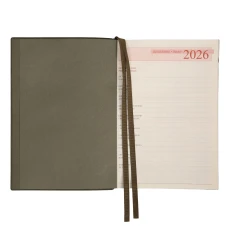 Щоденник-діловий записник А5 Leo Planner датований 2026 "Velvet", м'який, темно-зелений, 368 с, 252637