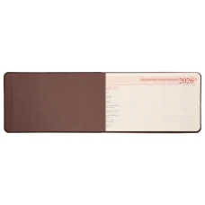 Щотижневик 10х17 см Leo Planner датований 2026 "Choco", м'який, 128 сторінок, 252716