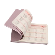 Щотижневик 10х17см Leo Planner датований 2026 "Monaco", м'який, ліловий, 128 сторінок, 252655