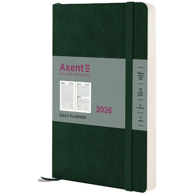 Щоденник 2026 Partner Soft Skin, 145*210, темно-зелений, 8810-26-23-A