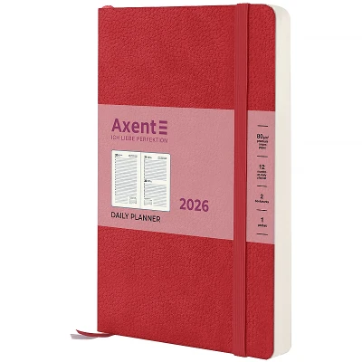 Щоденник 2026 Partner Soft Skin, 145*210, червоний, 8810-26-06-A