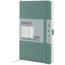 Щотижневик 2026 Partner Soft Skin, 125*195, сіро-лазурний, 8509-26-48-A