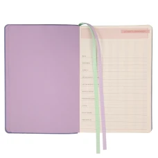 Щоденник А5 Leo Planner недатований "Prima", м'який, бузковий, 320 с. 252701