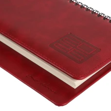 Планінг (щотижневик) настільний 30х14 см Leo Planner датований 2026 "Persona", бордовий, 128 с. 252656