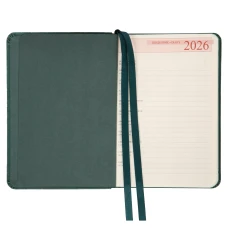 Щоденник А6 Leo Planner датований 2026 "Fiorella", інтегральний, смарагдовий, 352 с. 252707