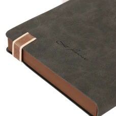 Щоденник-діловий записник А5 Leo Planner датований 2026 "Trend", м'який, чорний, 368 с. 252693