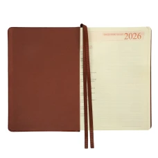 Щоденник-діловий записник А5 Leo Planner датований 2026 "Whisky", твердий, коричневий, 368 с. 252670