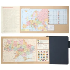 Щоденник-діловий записник А6 Leo Planner датований 2026 "Binario", м'який, синій, 352 с. 252651