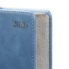 Щоденник-діловий записник А6 Leo Planner датований 2026 "City", твердий, блакитний, 352 с. 252676