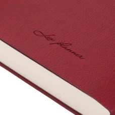 Щоденник-діловий записник 12х20 см Leo Planner датований 2026 "Alpha", м'який, бордовий, 352 с. 252630