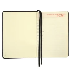 Щоденник-діловий записник А5 Leo Planner датований 2026 "Persona", твердий, чорний, 368 с. 252665