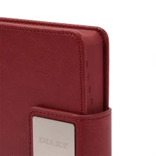 Щоденник А6 Leo Planner датований 2026 "Chiara", твердий, бордовий, 352 с. 252705