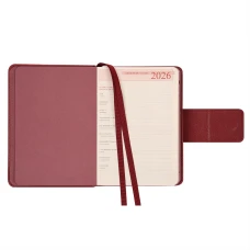 Щоденник А6 Leo Planner датований 2026 "Chiara", твердий, бордовий, 352 с. 252705