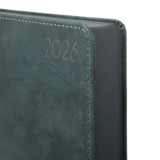 Щоденник-діловий записник А5 Leo Planner датований 2026 "Case", інтегральний, темний смарагд, 368 с. 252660