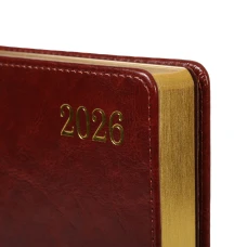 Щоденник-діловий записник А5 Leo Planner датований 2026 "City", твердий, коричневий, 368 с. 252668