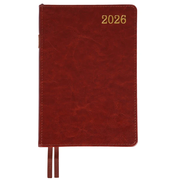Щоденник-діловий записник А5 Leo Planner датований 2026 "City", твердий, коричневий, 368 с. 252668