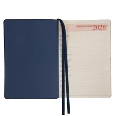 Щоденник-діловий записник А5 Leo Planner датований 2026 "Leader", м'який, синій, 368 с. 252689