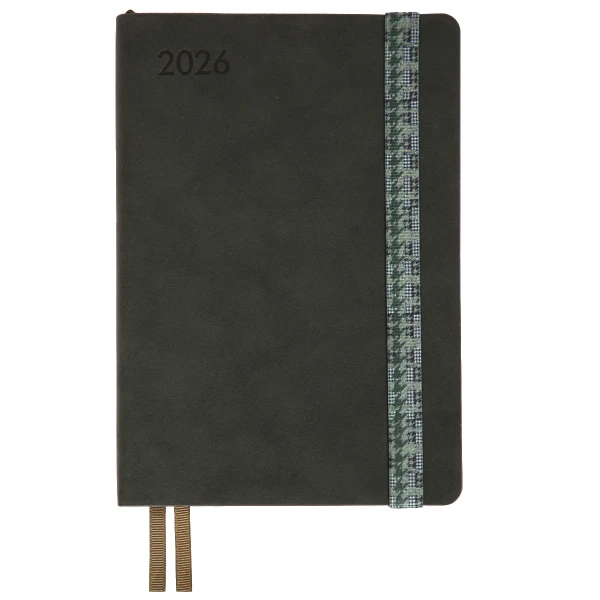 Щоденник-діловий записник А5 Leo Planner датований 2026 "Polo", м'який, графітовий, 368 с. 252694