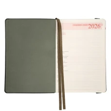Щоденник-діловий записник А5 Leo Planner датований 2026 "Polo", м'який, графітовий, 368 с. 252694