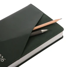 Щоденник-діловий записник А5 Leo Planner датований 2026 "Whisky", твердий, зелений, 368 с. 252669