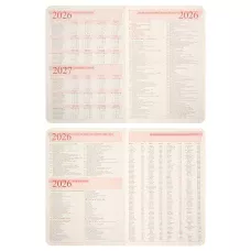 Щоденник-діловий записник А5 Leo Planner датований 2026 "Chiara", твердий, рожевий, 368 с. 252686