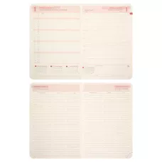 Щоденник-діловий записник А5 Leo Planner датований 2026 "Chiara", твердий, рожевий, 368 с. 252686