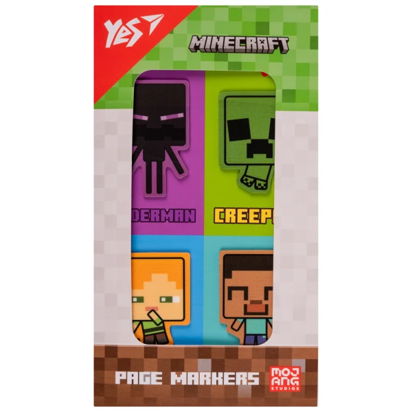 Закладки-стікери YES "Minecraft", пластик, 80 шт. (4х20), 170418