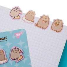 Закладки-стікери YES "Pusheen", пластик, 80 шт. (4х20), 170419