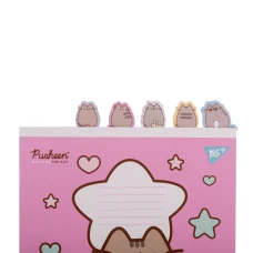 Індекси паперові YES "Pusheen", 55*22мм, 100 шт (5x20), 170438