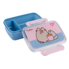 Контейнер для їжі з розділювачем Pusheen 420 мл, блакитно-рожевий, 708364 YES