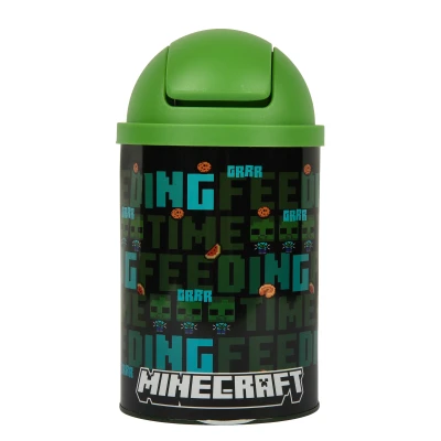Настільний контейнер для сміття YES “Minecraft Time feeding” металевий, 10*18см, 708568     