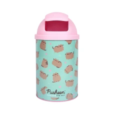Настільний контейнер для сміття YES “Pusheen” металевий, 10*18см, 708571