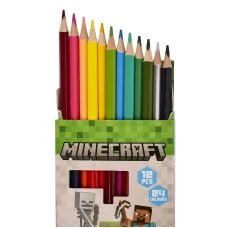 Олівці кольорові двосторонні, 12/24 шт., тригранні "Minecraft" 290763 YES