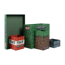 Органайзер настільний YES "Minecraft", картон, зелений, 708603