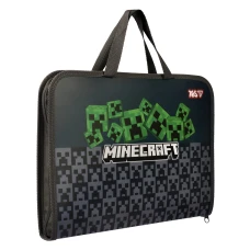 Папка-портфель YES FC на блискавці з тканинними ручками "Minecraft.Creepers" А4, 492355