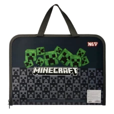 Папка-портфель YES FC на блискавці з тканинними ручками "Minecraft.Creepers" А4, 492355