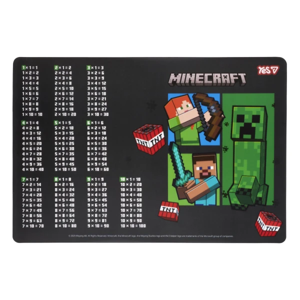 Підкладка пластикова "Minecraft.TNT. Таблиця множення", 492362 YES