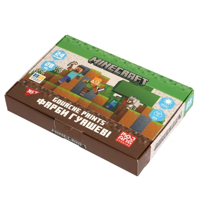 Фарби гуашеві Minecraft 24 кол. 20 мл., 230409 YES