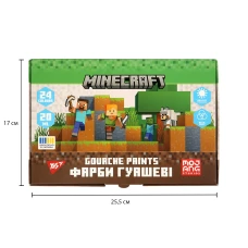 Фарби гуашеві Minecraft 24 кол. 20 мл., 230409 YES