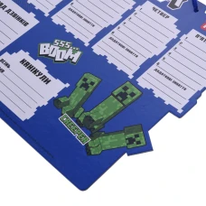 Шкільний розклад YES "Minecraft.Boom", картон ламінований, 30х40см, 470537