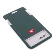 Бейдж на стрічці YES "Fusion" вертикальний, слайдер хаки, 940396