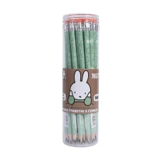 Олівець графітний круглий з гумкою Miffy з фольгою, туба 36шт/уп., 280691 YES