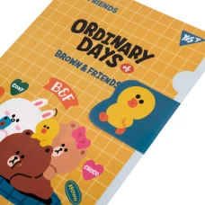 Папка-куток YES A4 з клапаном "Line Friends" 492106