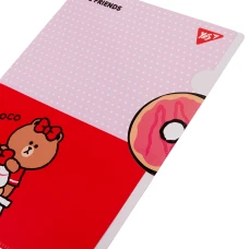 Папка-куток YES A4 з клапаном "Line Friends. Choco" 492111