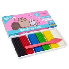 Пластилін YES "Pusheen", кор., стек, 6 кол, 120г, 540651