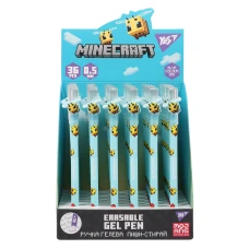 Ручка гелева YES пиши-стирай Minecraft.Spring 0,5 мм, синя, 420396