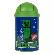 Настільний контейнер для сміття YES “Minecraft Creeper” металевий, 10*18см, 708569