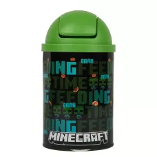 Настільний контейнер для сміття YES “Minecraft Time feeding” металевий, 10*18см, 708568     